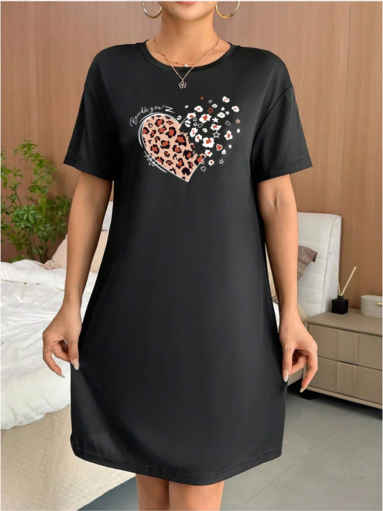 Printed Short-Sleeved Pajamas