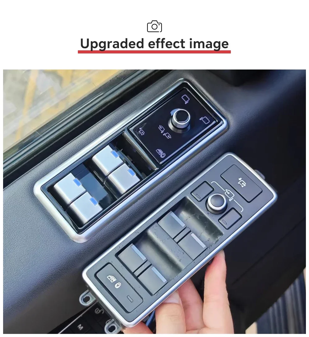 For Land Rover Range Rover L405 2013-2017 Sport L494 Car Window Control Digital Switch Retrofit Kit Button Knob
