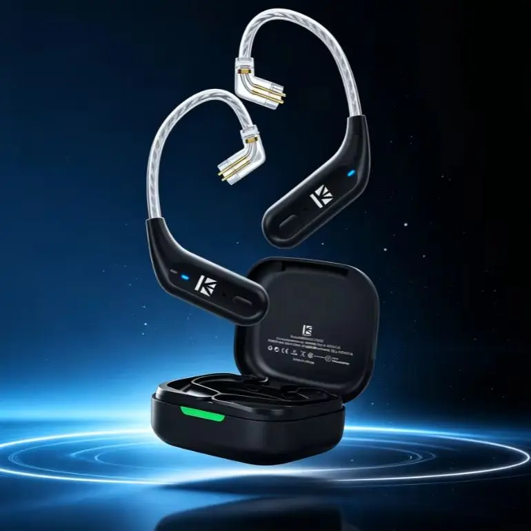 IEM Bluetooth Earhook Adapter BT15 PRO KBEAR Bluetooth 5.4 Waterproof Long Battery With QDC Pins Wireless Cable For for KZ ZS12