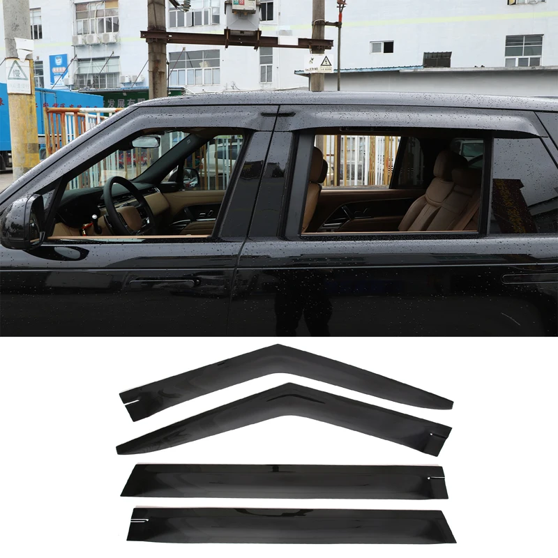 Side Window Deflector Exterior Weather Shield Shelters Wind Rain Shade Visor Guard for Land Rover Range Rover Vogue 2023