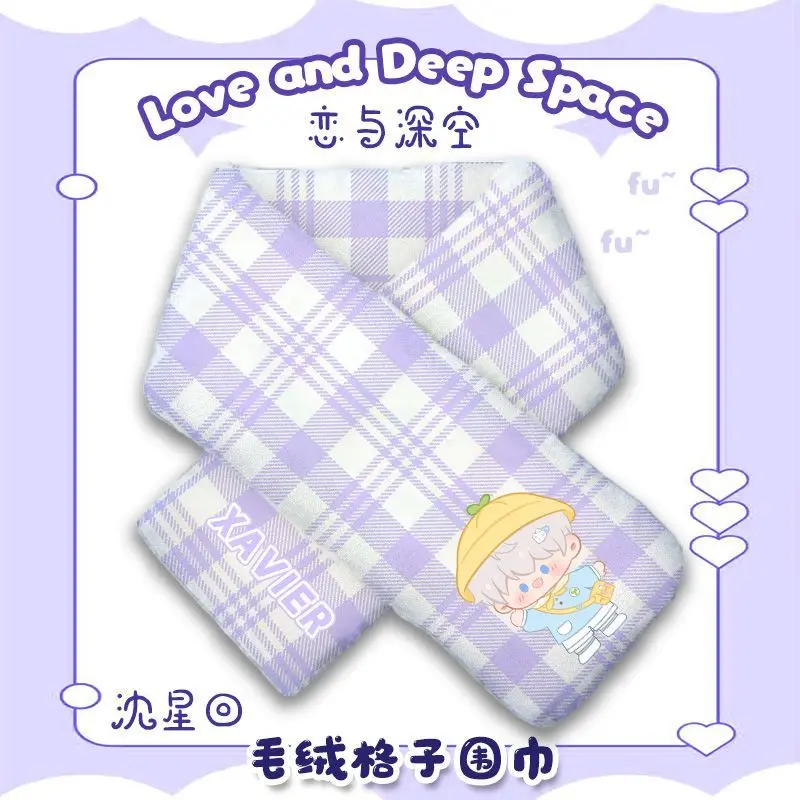 Szalik Anime Gra Miłość i Głęboki Kosmos Cos Sylus Xavier Zayne Caleb Rafayel Prosty 92x12cm Ochrona przed Zimnem Uroczy Kreskówkowy Prezent