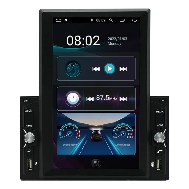 

Universal 2 Din Head Unit 8 Inch Android 10.0 Car Radio Vertical Touch Screen Stereo GPS Navigation Radio Car DVD Player