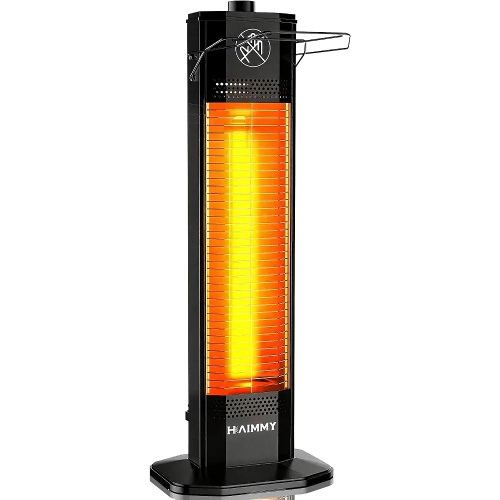 27- inch Outdoor Electric Patio Heater, 1200W Instant Heating, 2 Heat Levels, Tip-Over & Overheat Protection, IPX5 Wate