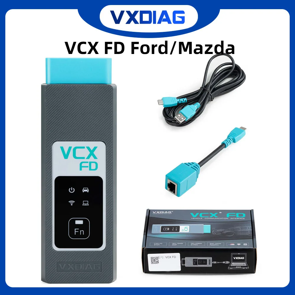 

2024 VXDIAG VCX FD for Ford for Mazda Scanner Supports CAN FD DoIP Protocol Car ODB2 Diagnostic Tool Multi-languages