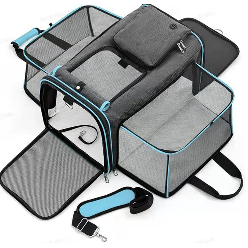 

Foldable Cat Carrier Bag - Expandable Pet Bag for Small Dogs, Portable Handheld Cat Pouch, Car Travel-Ready Pet Carrier