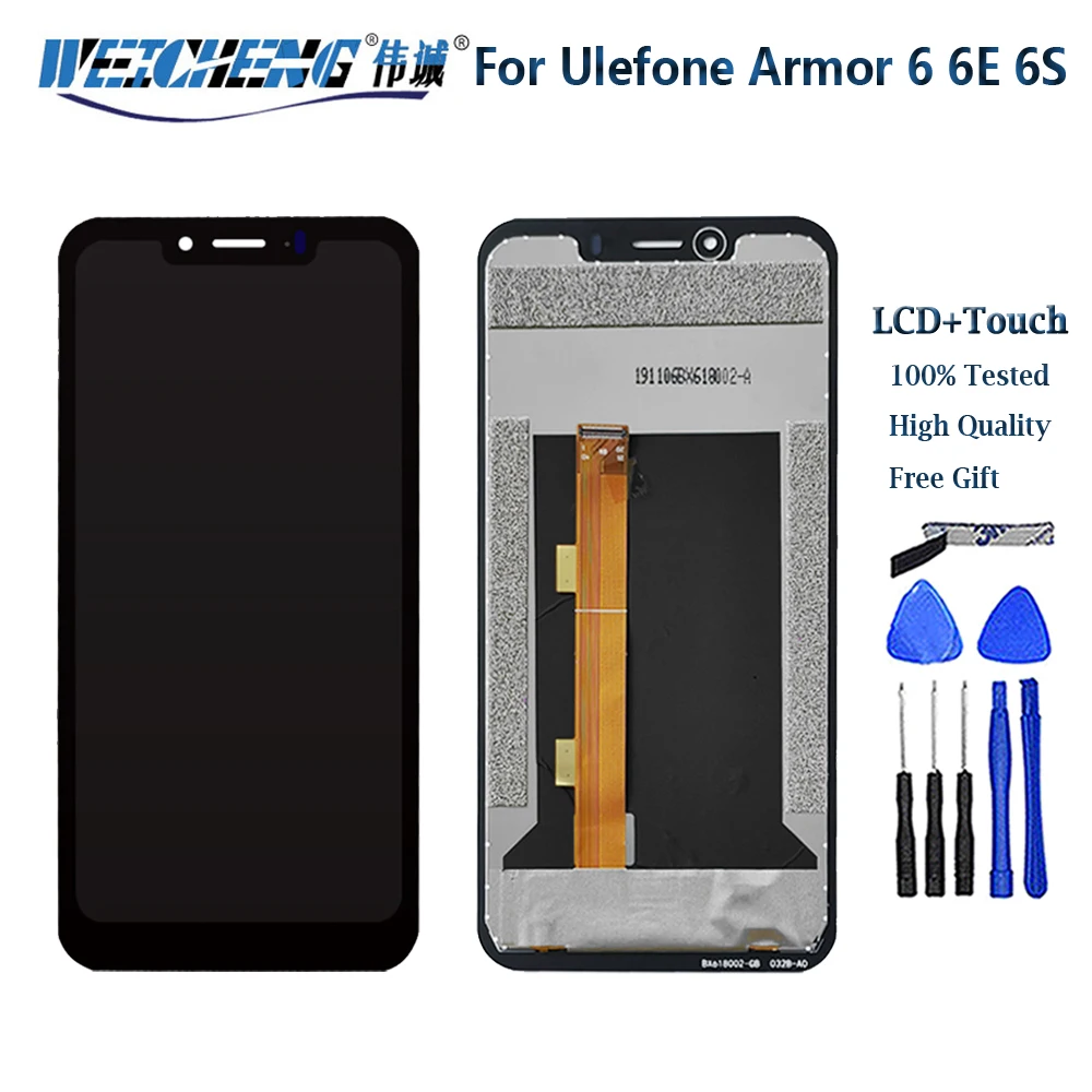 

NEW Original 6.2" For UleFone Armor 6 6E 6S LCD Display + Touch Screen Digitizer Assembly Replacement Armor6 LCD Display Sensor