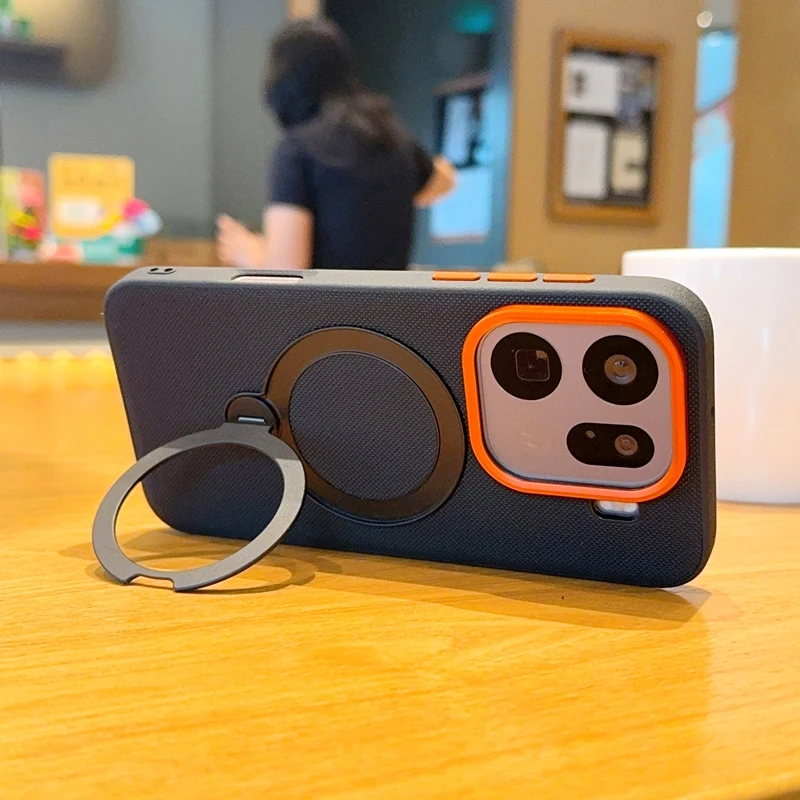 Twarde etui z pierścieniem i magnetycznym mocowaniem do bezprzewodowego ładowania, ochrona tyłu telefonu Oppo Find X9 Pro, pasuje również do Find X9, X8 Pro, X8s+ Ultra. — zdjęcie produktu 6
