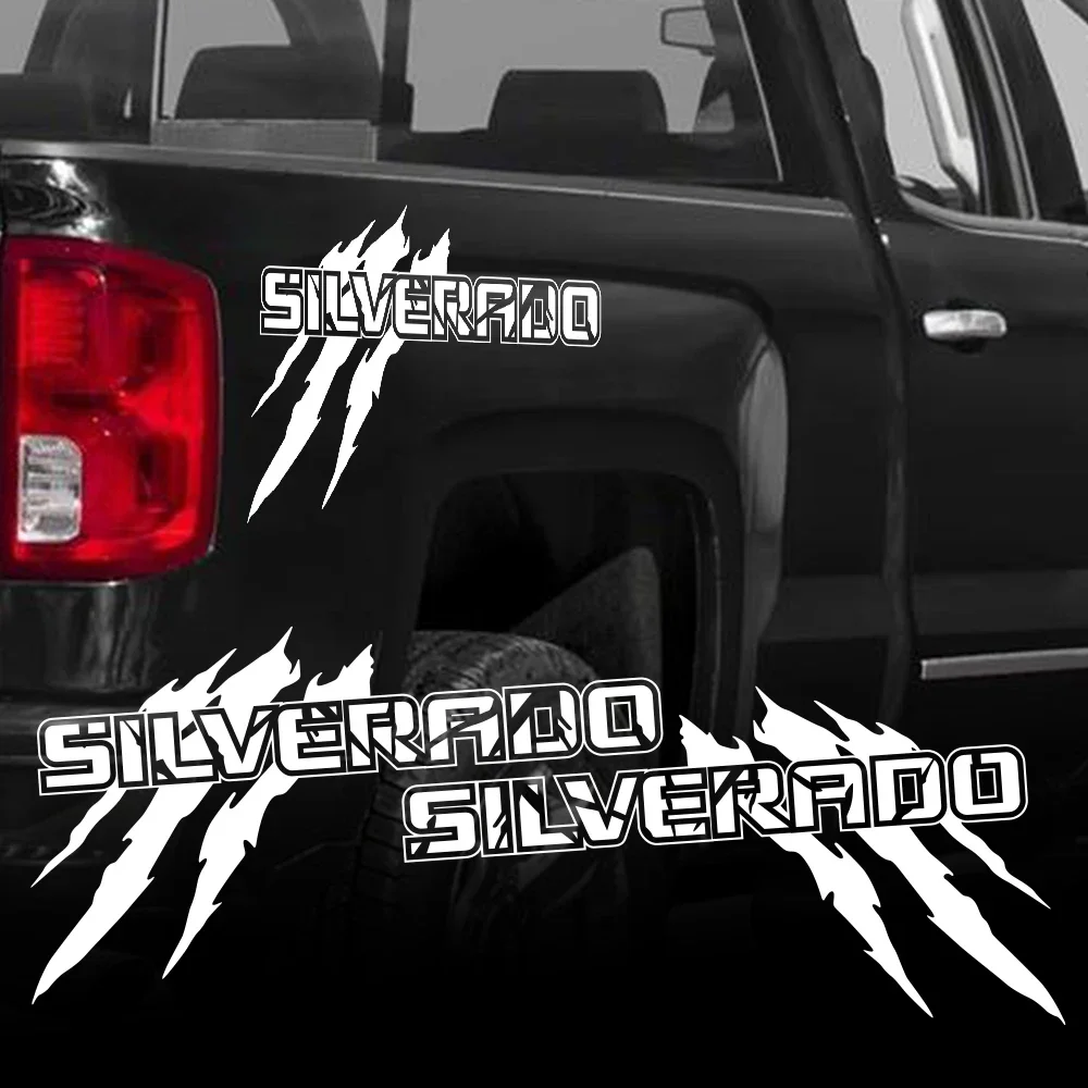 Car Sticker For Chevrolet Silverado 1500 2500 Z71 S10 Pickup Truck Bed Graphics Claw Styling Decor Cover Decal Auto Accessories