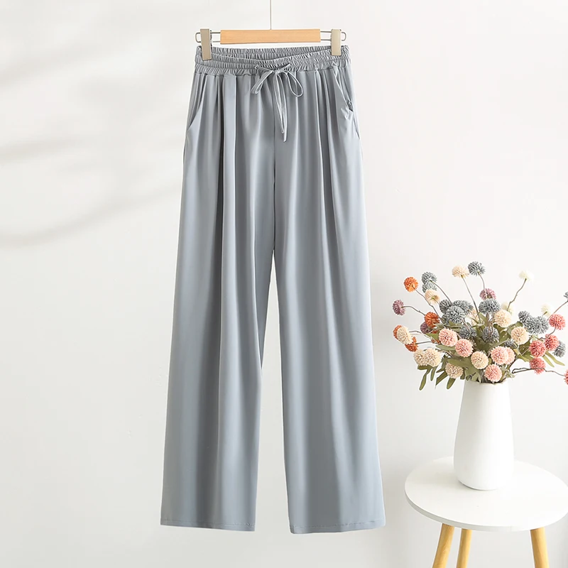 New Wide Leg Pants UPF 50+ UV The Wild Pants Loose Wide Leg Pants Women Sun Protection Sunscreen Straight InsTrouser Pants 4XL