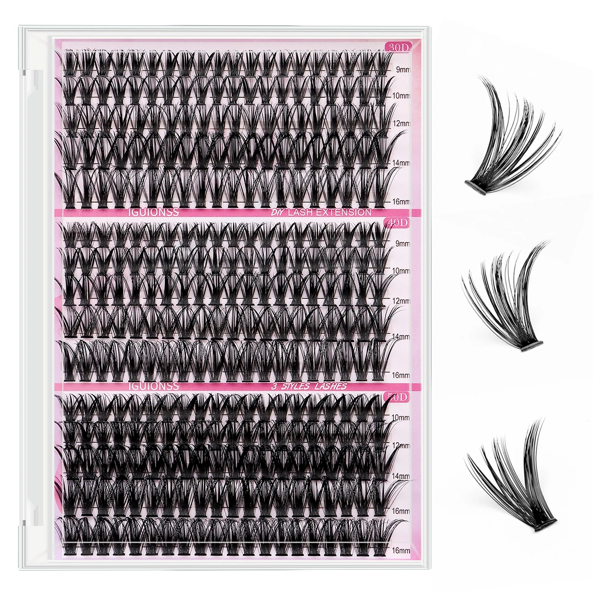 IGUIONSS lashes Clusters30D 40D 50D Eyelash Extensions false eyelashes Eyelash Clusters DIY Lash Extension makeup