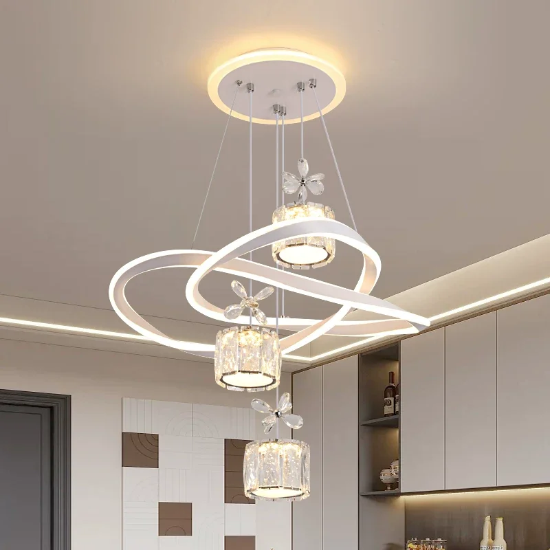 Restaurant Pendant Light Simple Dining Table Light Bar Counter Bedroom Pendant Light Adjustable Staircase Pendant Lights