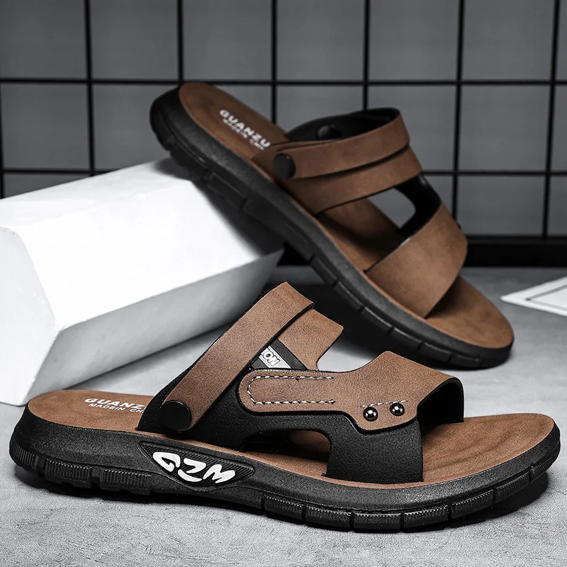 

YRZL Men Slides Summer Comfortable Slippers Sandals for Men Soft Lightweight Breathable Casual Beach Shoes Indoor Outdoor Slides