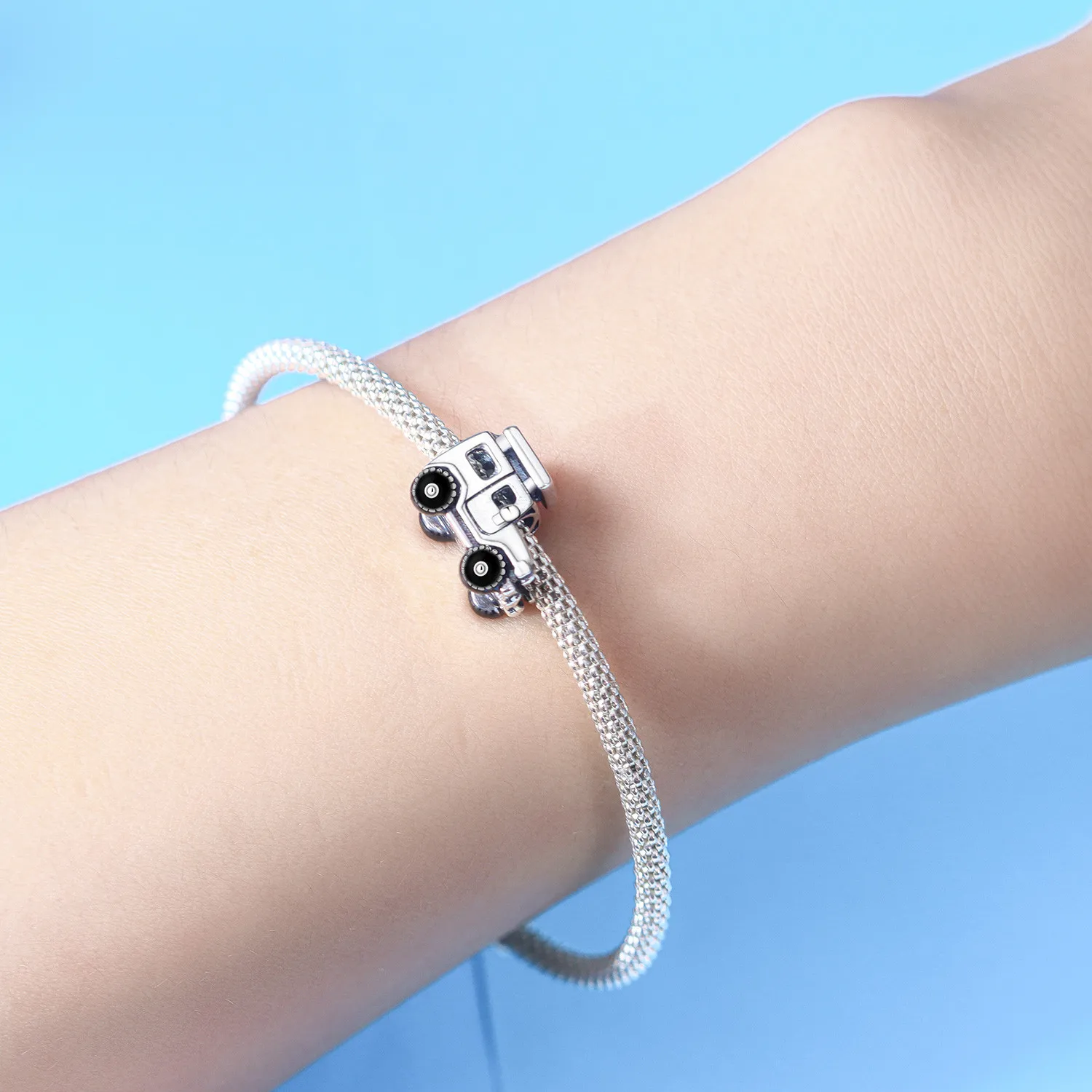 CYCUFF 925 Sterling Silver Off Road Vehicle Model Pendants Bracelet Charms Fit Necklace Jewelry Party Beads DIY Fine Gifts
