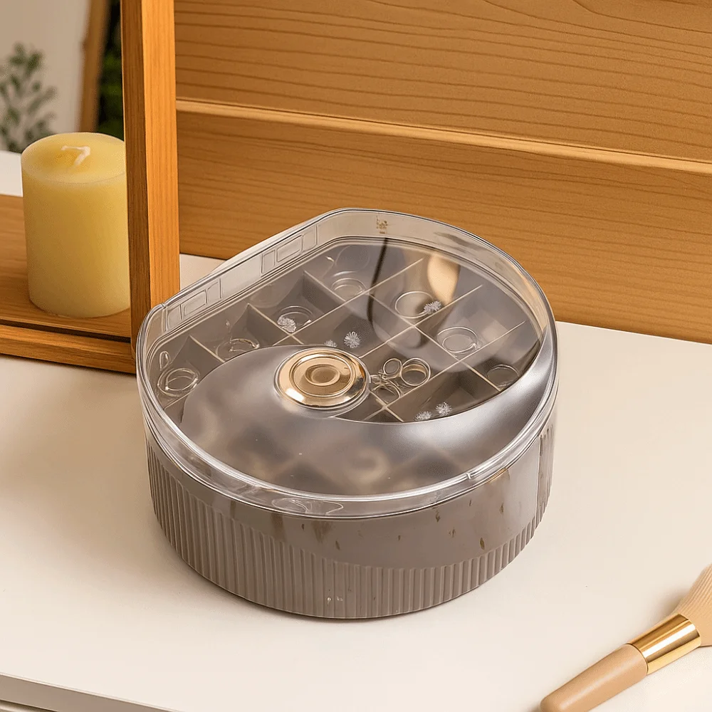 Plastic Jewelry Storage Box Large Capacity Dustproof Jewelry Display Box Moisture-proof Earrings Storage Case