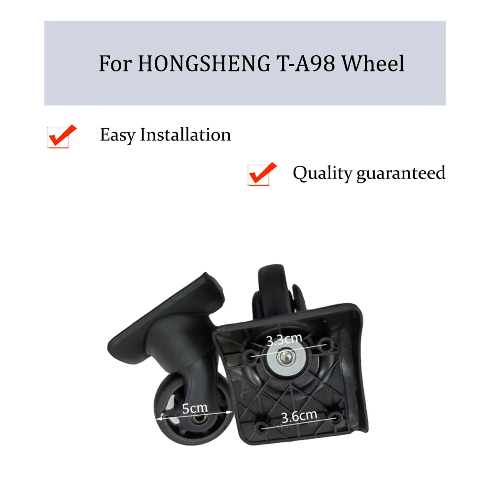 

For HONGSHENG T-A98 Universal Wheel Replacement Trolley Case Luggage Pulley Silent Smooth Shock Absorbing Caster Wheels