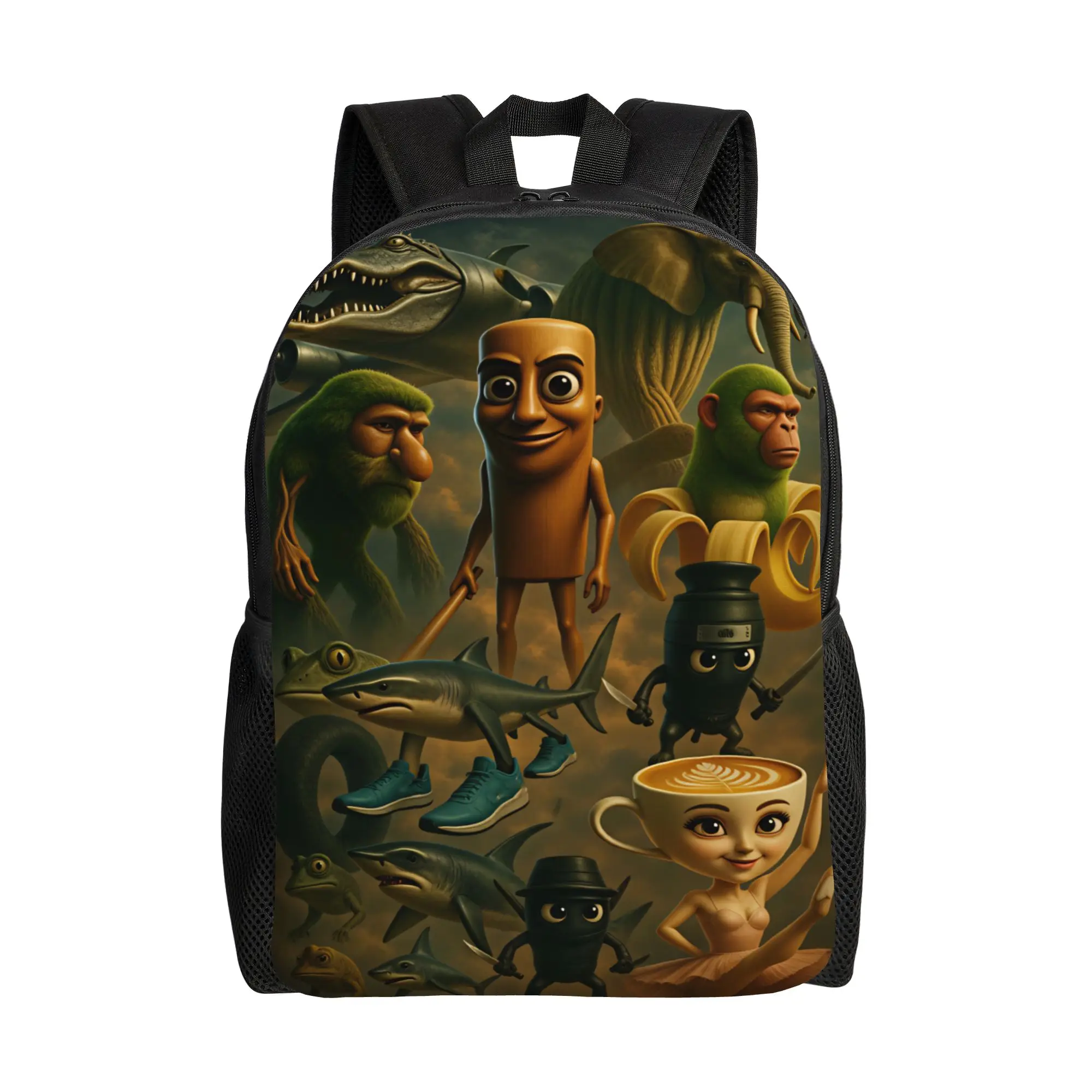 Italian Brainrot  Backpack  Cool Backpacks Boy Girl Travel Large School Bags Colorful Rucksack