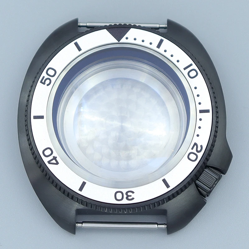 

44mm Watch Case Sapphire Glass Water Resistant For Seiko NH35 NH36 NH38 Movt 4.1 o'clock Screw Crown 28.5mm Dial Mod Turtle Tuna