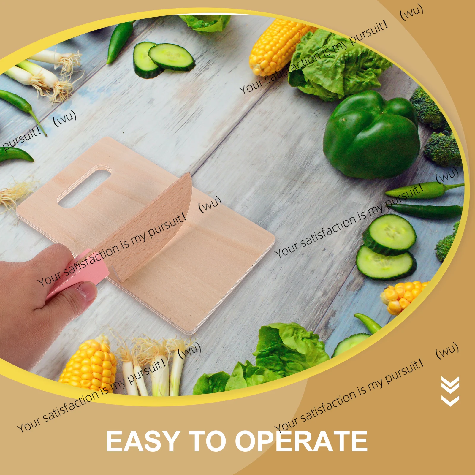1 set of wooden cutting board DIY wooden early education toys food vegetable cutter for kids cooking safe rounded corners