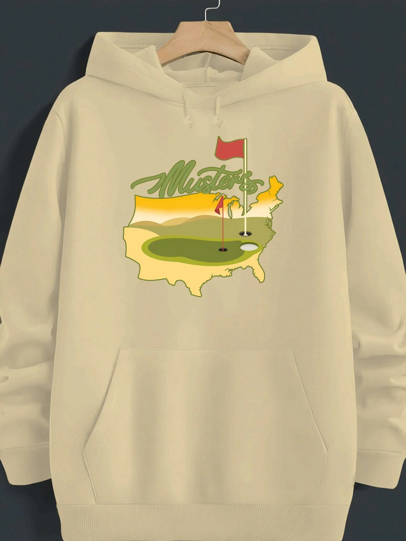 Golf-Turnier-Kapuzenpullover – warmer Winterpullover mit Golf-Print-Logo, lässige Langarmpullover
