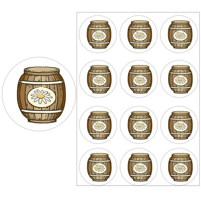 24-70pcs  Honeycomb Custom Jar Labels Honey Bee Oval Stickers Thanksgiving Day Seal Label Chrome Paper Small Business Gift Tag