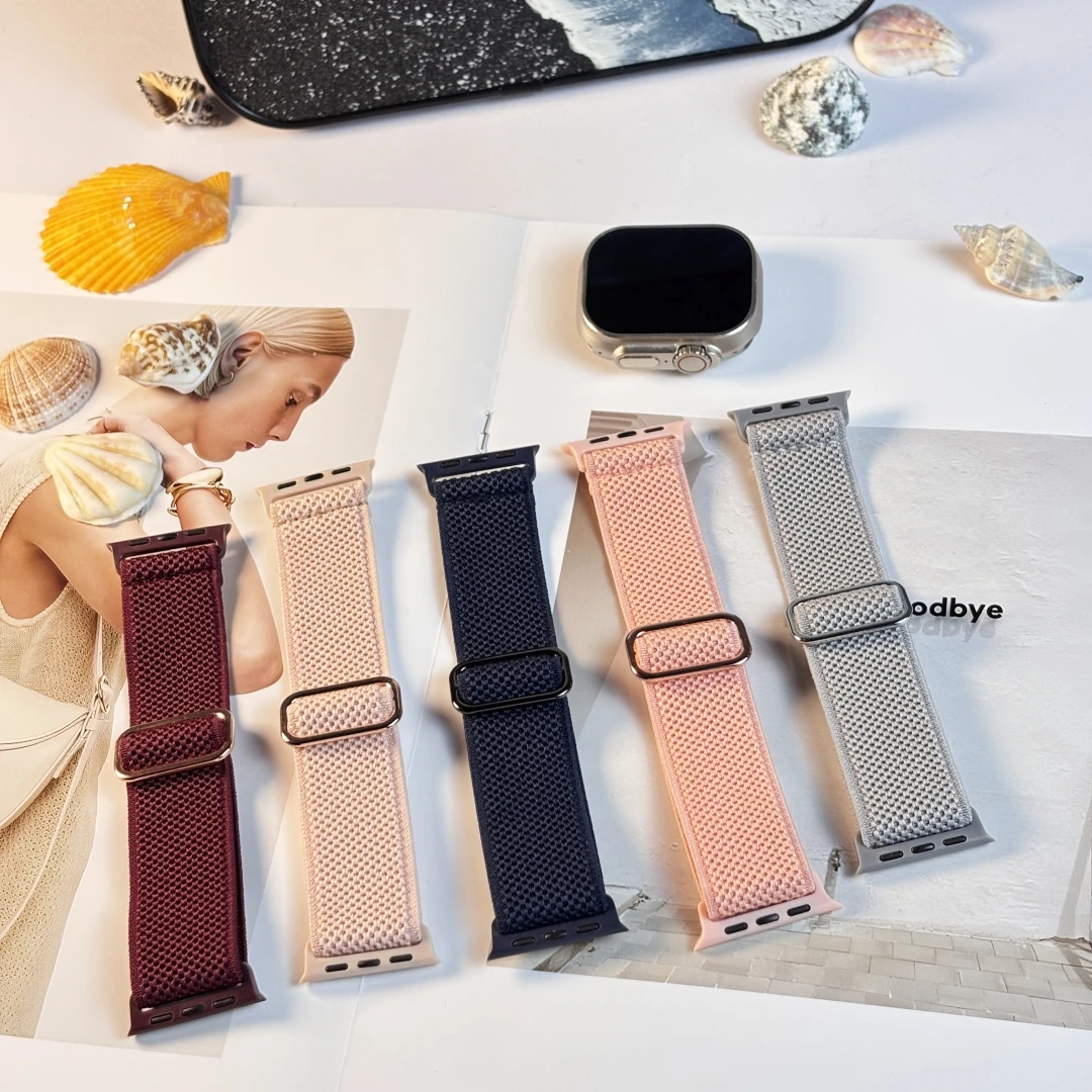 Apple Watchバンド 40mm 44mm 45mm 40mm 42mm 38mm対応 編み込みストラップ ナイロンブレスレット iWatchシリーズ3 5 SE 6 7 8 9 ultra2 49mm