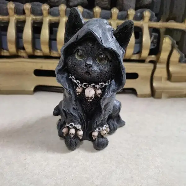 Nemesis Now Feline Cloak Grim Reaper Cat Statue