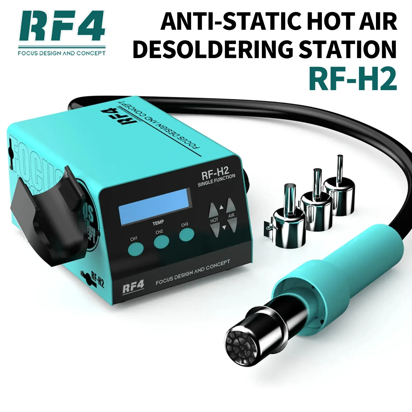 RF4 NEW H2 1000W Smart Fast Desoldering Hot Air Gun Soldering Station for BGA PCB Chip Repair Soldering Desoldering Tools