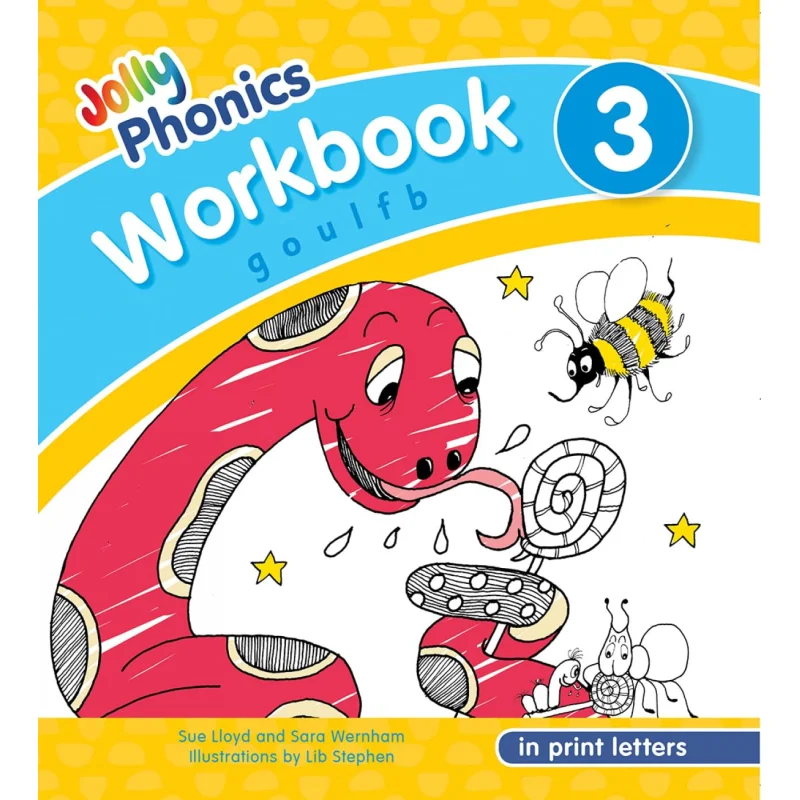 

Рабочая тетрадь Jolly Phonics с 3 принтами букв, американское английское издание Sue LloydSara Wernham Jolly Learning Ltd 9781844146772, книга