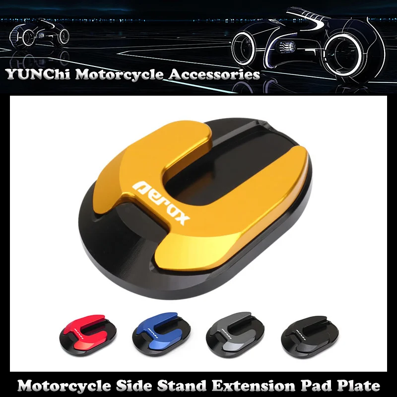 

Motorcycle CNC Kickstand Foot Side Stand Extension Pad Plate Bracket For YAMAHA NVX155 AEROX155 NMAX155 NVX/NMAX/AEROX 155