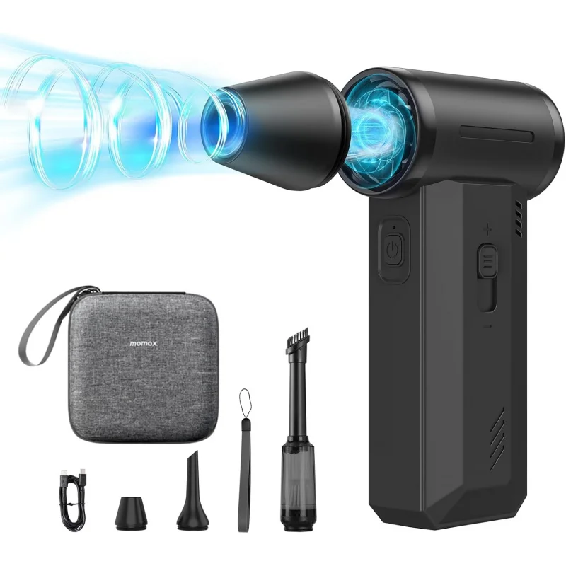 2 In 1 Compressed Air Duster Cordless Dust Blower Rechargeable Blow and Suck Vacuum Cleaner Electric For Computer Keyboard Sofa