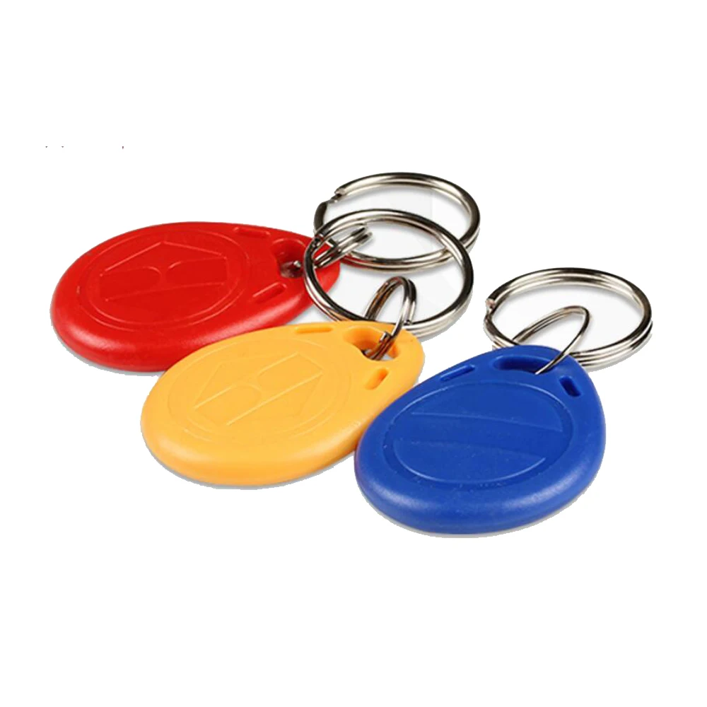 100pcs/Lot 125khz RFID Keychain Stickers Card Tag ID Keyfob TK4100 Door Entry Access Control EM KeyChain Token