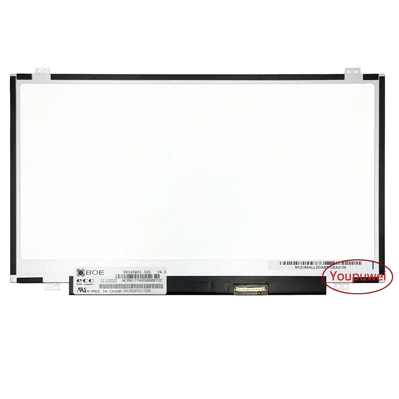 ltn140at28 b140xtn02.3 lp140wh2 ltn140at20 n140b6-l06 b140xw02 v1 b140xw03 ltn140at08 Laptop Slim LCD Display Screen 40-pins