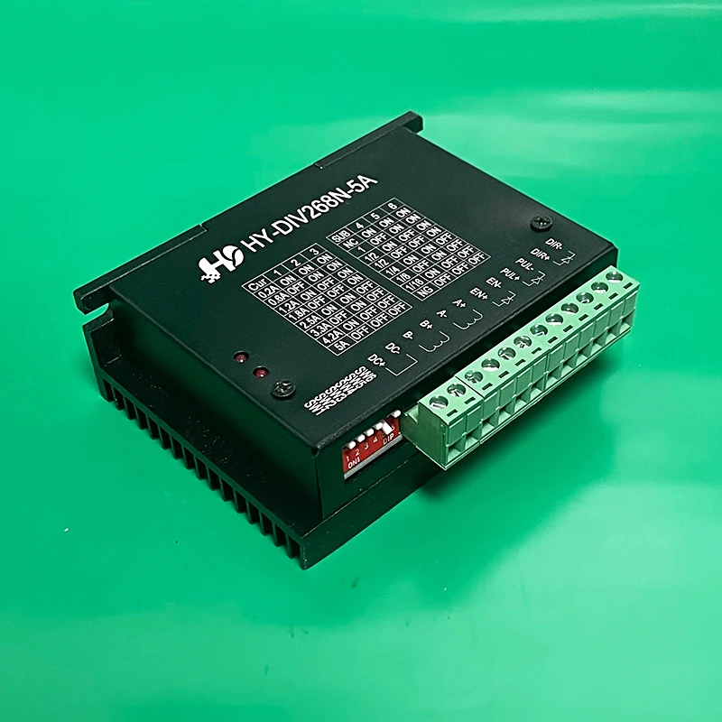 Stepper Motor Driver Controller HY-DIV268N-5A TB6600 0.2-5A Output Current of 0.2A ~ 5A for DIY Woodworking CNC Router Use