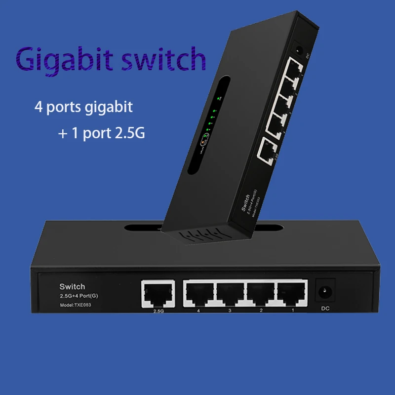 

2.5G 1000Mbps Internet Splitter Full Auto Game Loading Adapters RJ45 Hub gigabit switch Ethernet Smart Switcher network switch