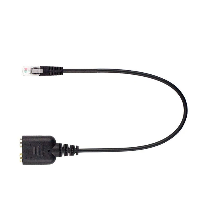 Kabel Adaptor Modular 3.5Mm Ke RJ9-Soket Betina Audio 3.5Mm Ke Kabel Adaptor Steker Modular RJ9 untuk Headphone PC Ke Telepon