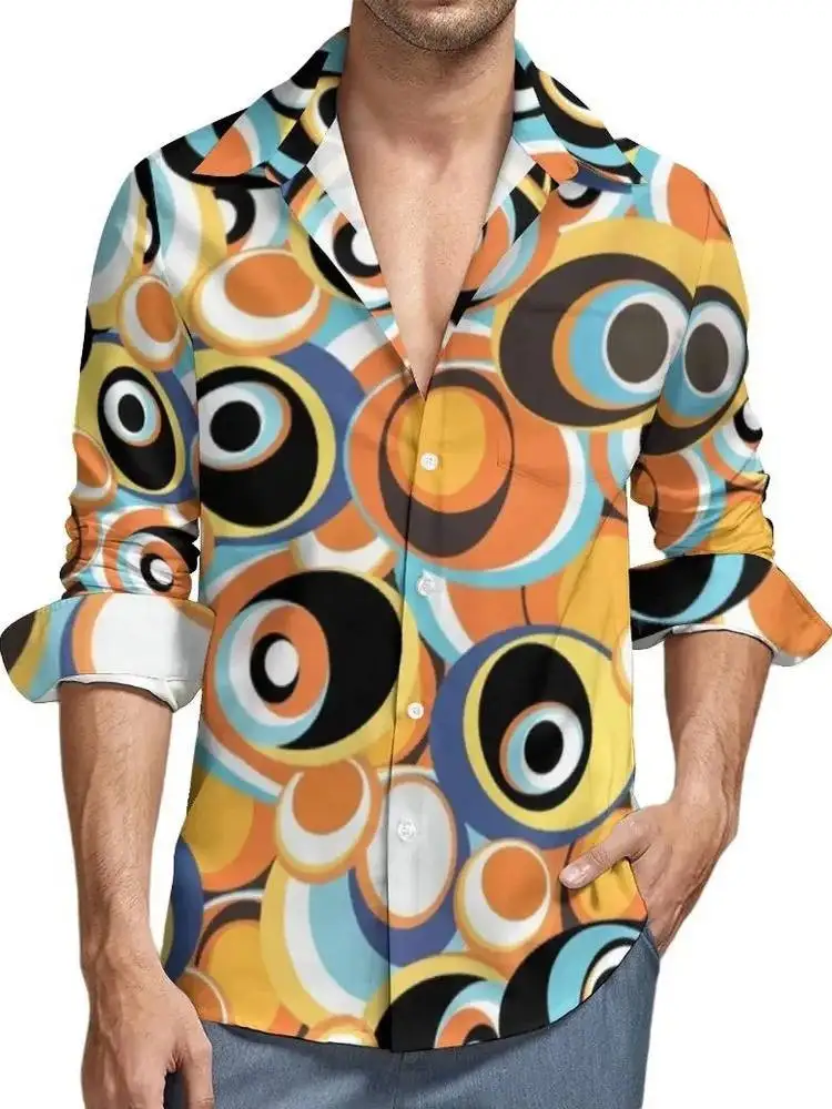 

Мужская повседневная одежда Long Sve с цифровым принтом и подставкой, дышащая, удобная, весна-лето, осень-зима, с принтом irt