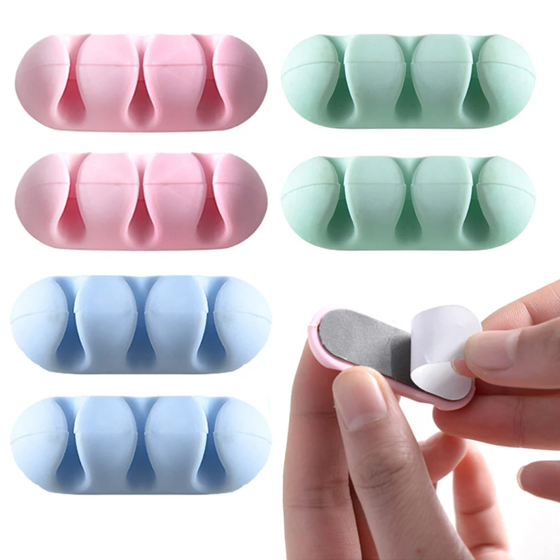 1/2 шт., силиконовые держатели для кабелей