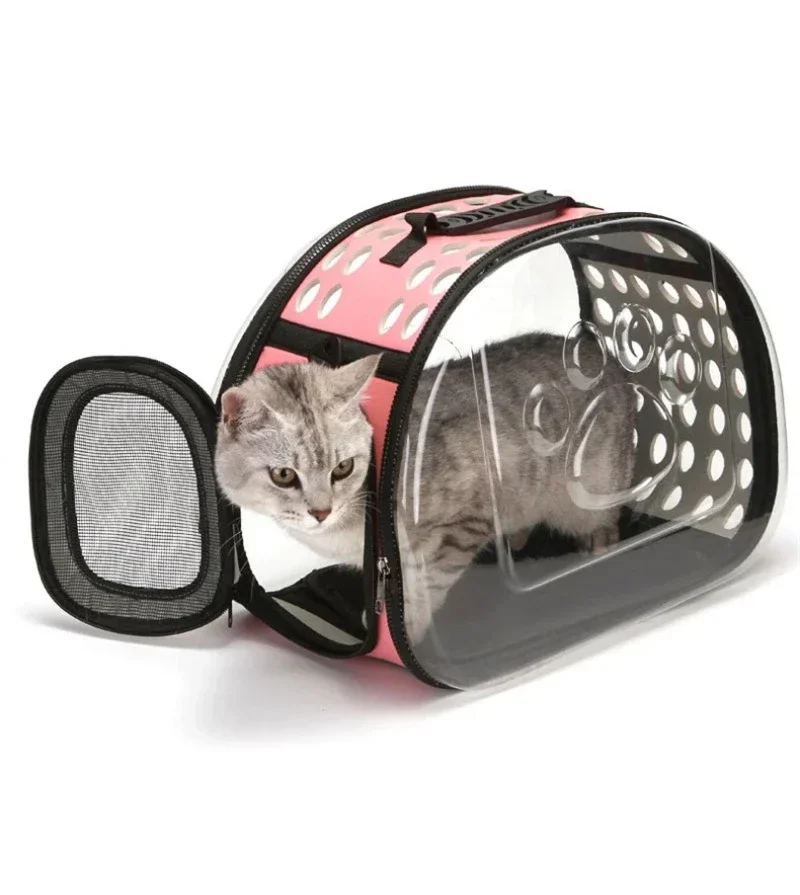 

Pet Shoulder Bag Cat Carrier Outdoor Travel Breathable Handbag Puppy & Kitten Capsule Transparent Portable Shoulder Strap Bag