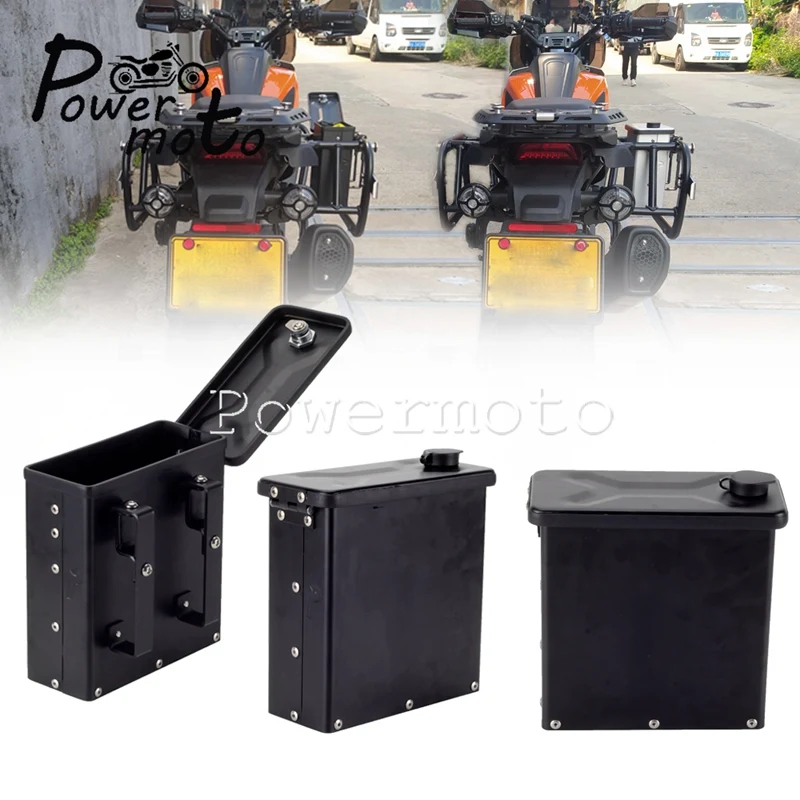 

Lockable Right Side Tool Box Storage Box Carrier Side Case w/Mounting Clamp 2.3L Toolbox For Harley Pan America 1250 2022-2022