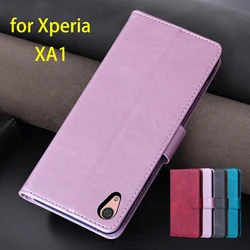 Wallet Flip Cover Pu Leather Case for Sony Xperia XA1 G3121 G3123 G3125 Card Holder Phone Bags Protective Holster Fundas Coque