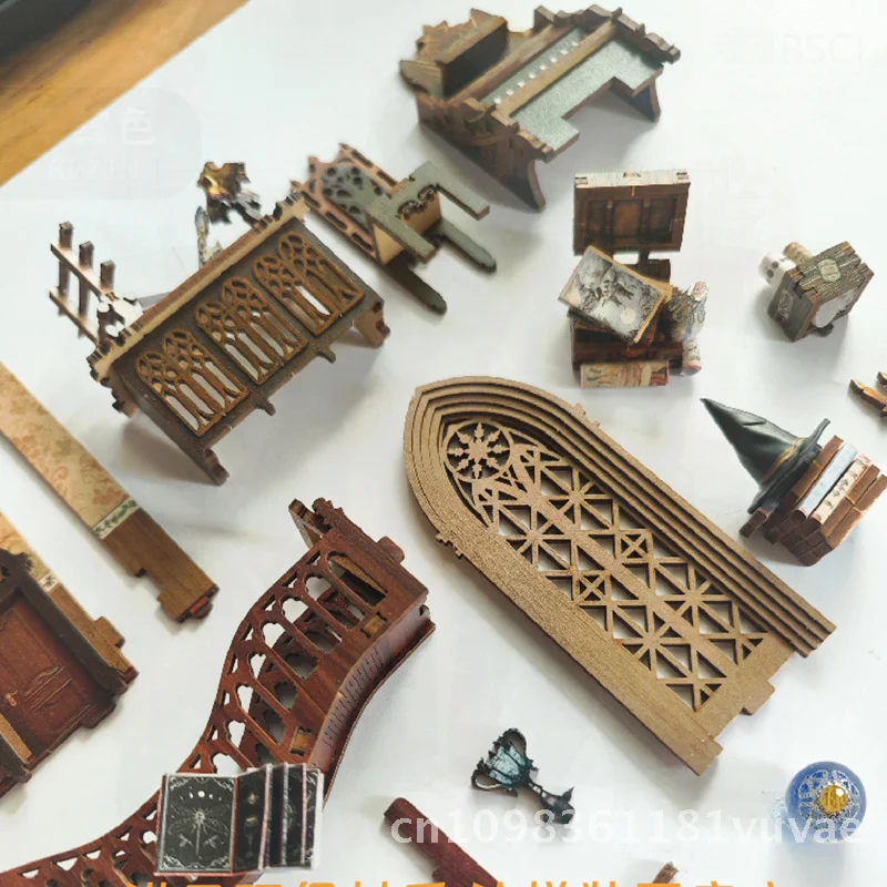 

DIY деревянная 3D ручная сборка подставка для книги «Волшебный мир» модель строительная игрушка для подарка на день рождения интеллектуальное развитие и мозг