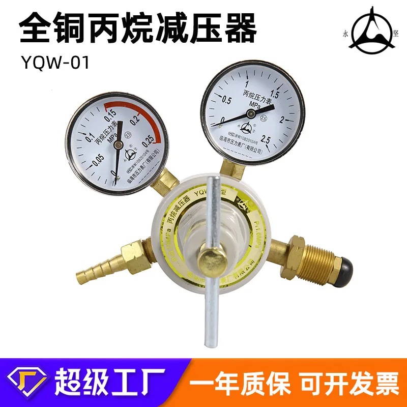 

YQW-01 Propane Pressure Reducer Propane Meter Pressure Reducing Valve Linhai Pressure Meter Factory Yongjian Gas Meter All Coppe