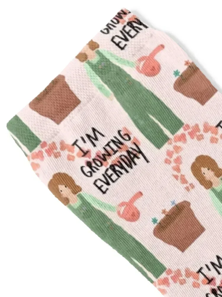 I’m growing everyday Socks ankle winter thermal new year Crossfit Socks Women Men's
