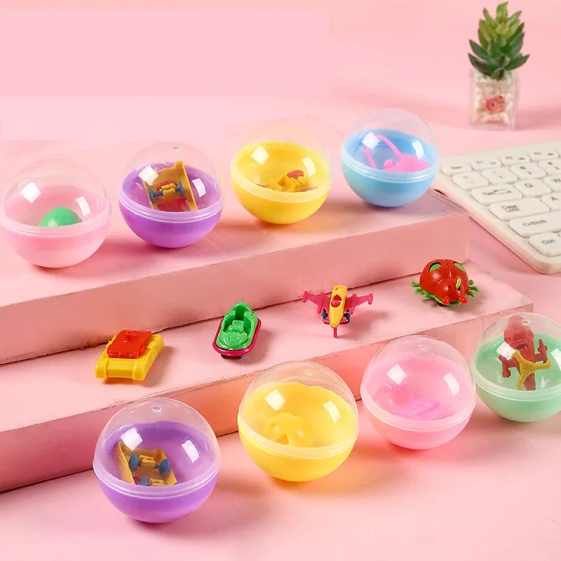 45mm Children Mini Claw Machine Toys Accessory Ball Automatic Operated Play Game Doll Machines Prizes Gifts Twisted Egg Balls