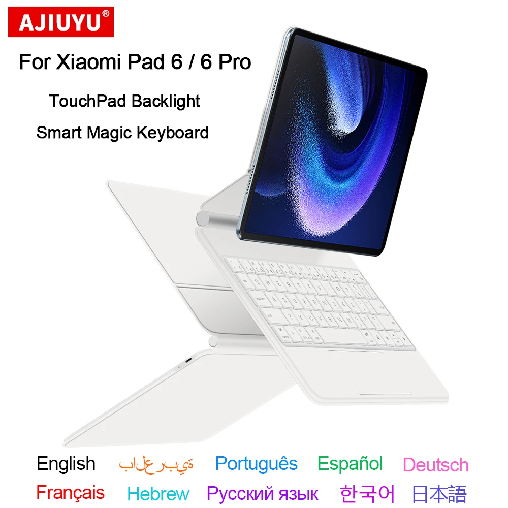 

Folio Magic Keyboard For XiaoMi Pad 6/6Pro 11 Inch Case 2023 Mi Pad 6 Pro MiPad 6 Touch TrackPad Backlit Keyboard Cover Funda