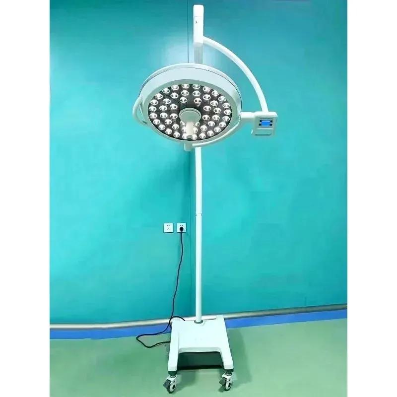 2025 Floor Standing Veterinary Shadowless Light Deluxe Arm LED500 Operating Light Mobile Medical Shadowless Light for Sale