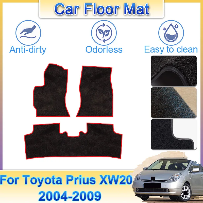 

Автомобильные коврики для Toyota Prius XW20 2004 ~ 2009 2007, панельные подушечки для ног, ковры, накидка, коврики для ног, наклейки, автоаксессуары