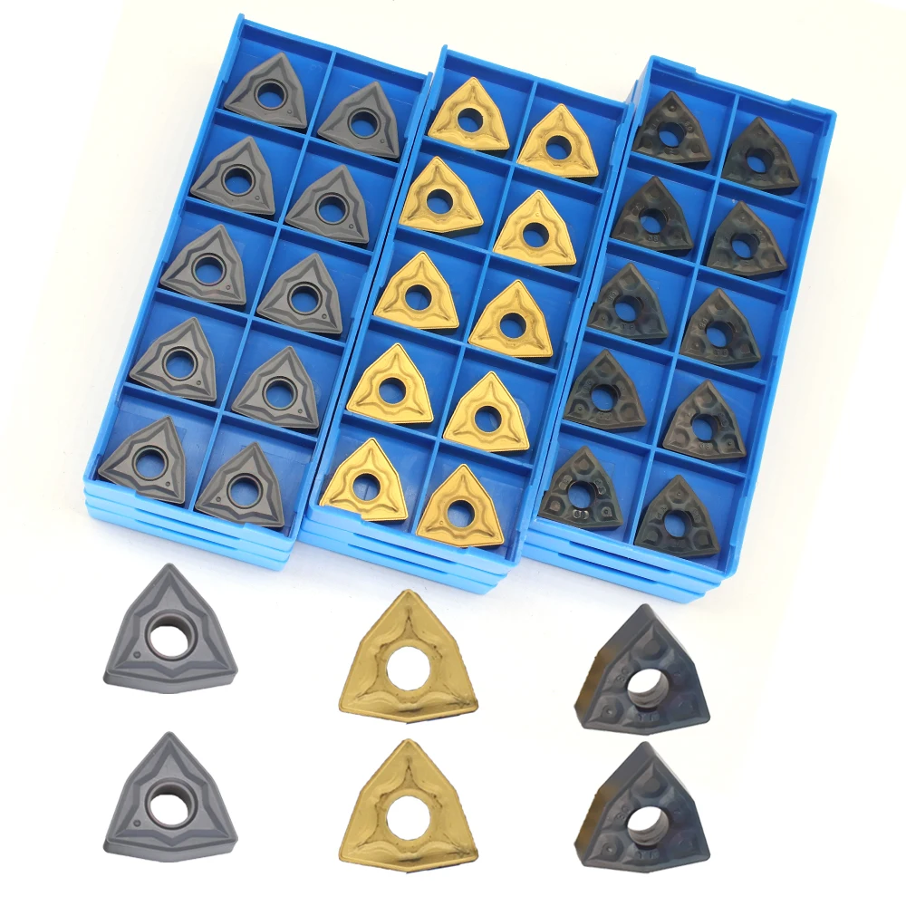 10 pçs wnmg080404 wnmg080408 ue6020/vp15tf/4125/ic907 inserções de carboneto externo ferramenta torno cnc
