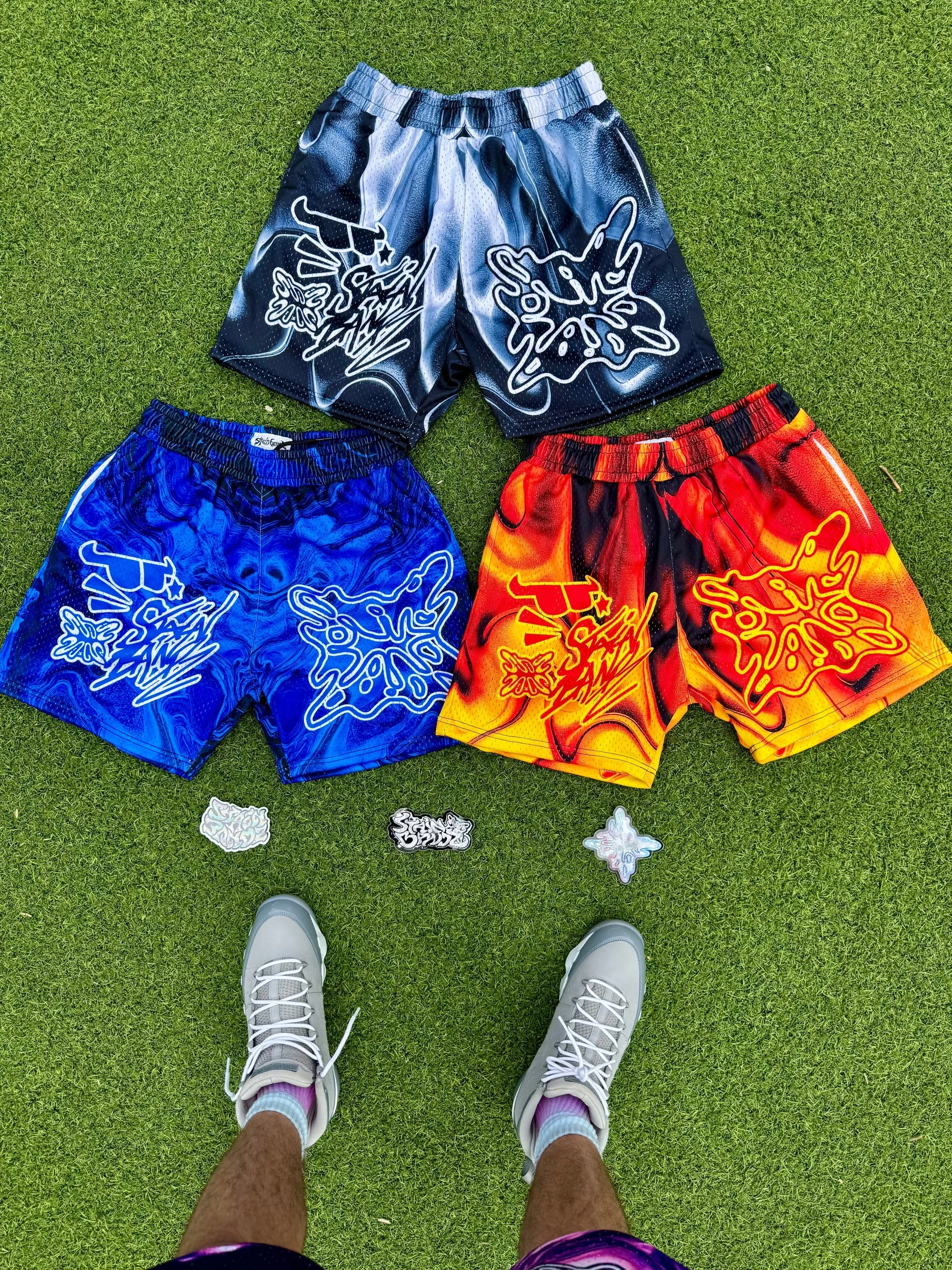 2026 New Original Trendy Brand Graffiti Gradient Trendy Street Sports Shorts Basketball Football Quick Drying Casual Shorts Men