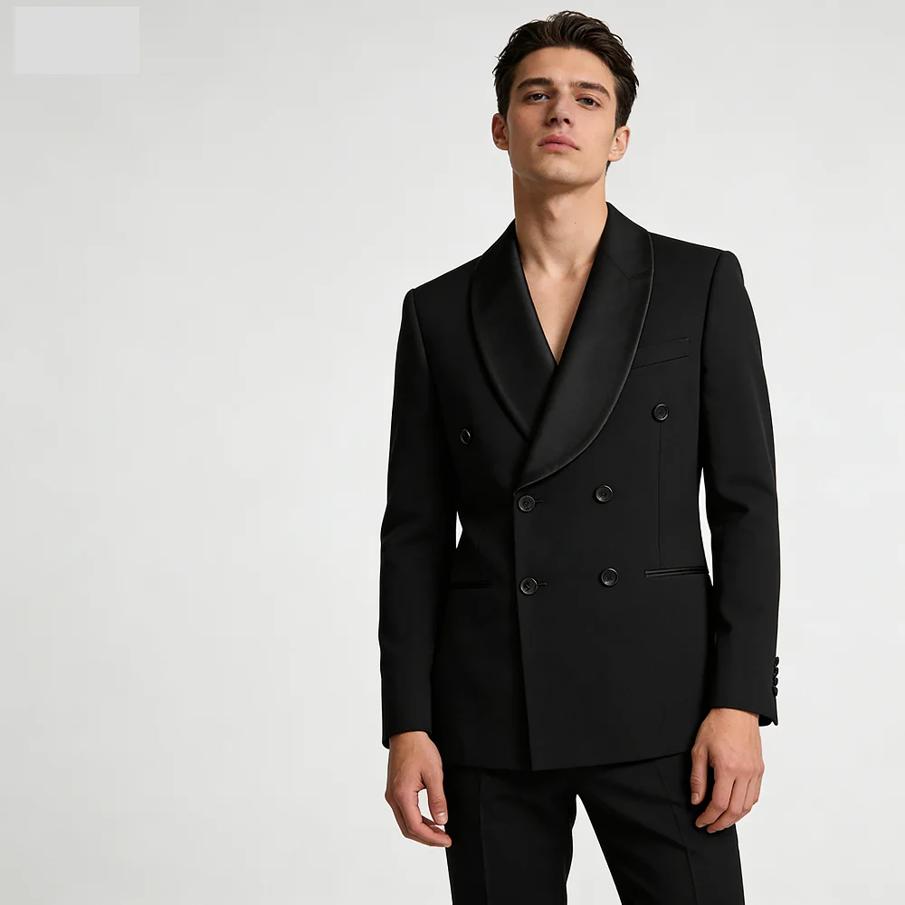 

Men's Three-Piece Suit Set for Night Business Jacket And Pants Wedding 2-Piece Formal Outfit